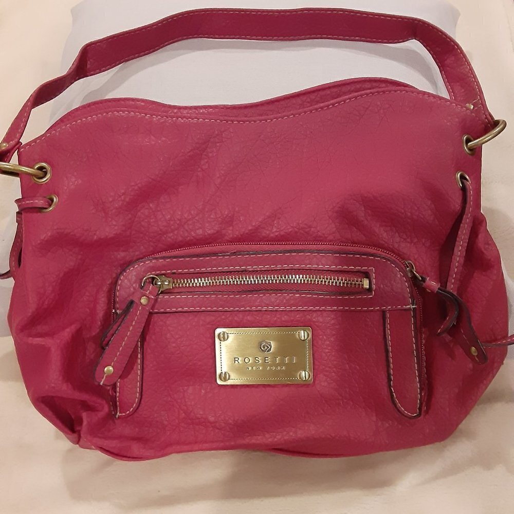Rosetti Pink Purse w/Snap Closure, Front Zipper Wallet for Credit Cards & Cash.